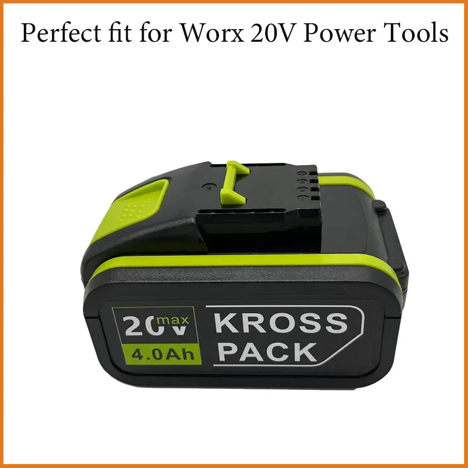 For Worx 20V 4Ah Battery Li-ion Battery WA3553 WA3551 WX176 WA3572 WA3553 WX390 WA3551 WX178 WU268 Drill Battery