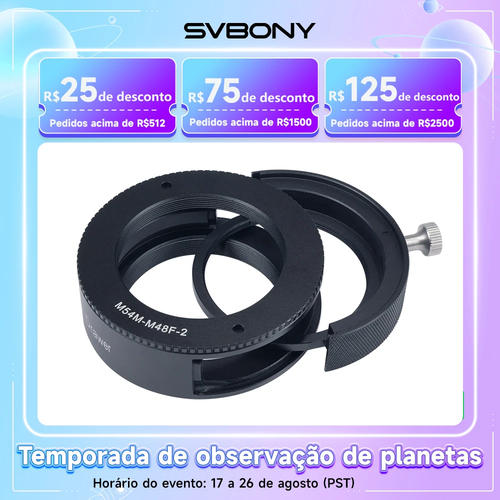 SVBONY Gaveta Dupla de Filtros M42/M54 para Telescópio