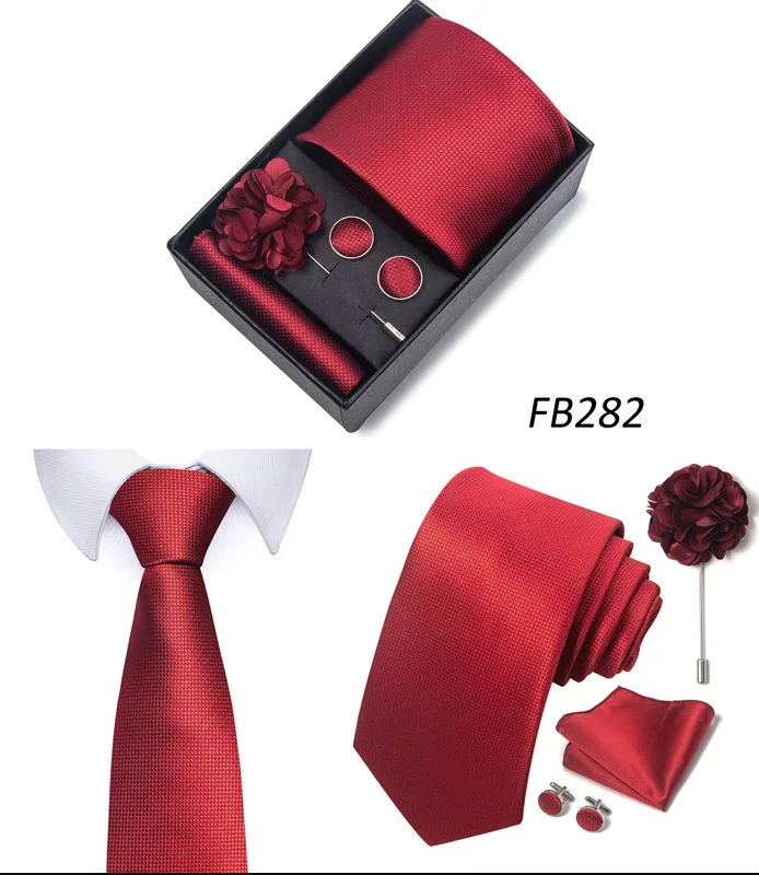 Neue Designer Blau Rot Grün Paisley Krawatten Für Männer Hochzeit Party Krawatte Luxus Krawatte Einstecktuch Cufllink Brosche Set – Detail 23