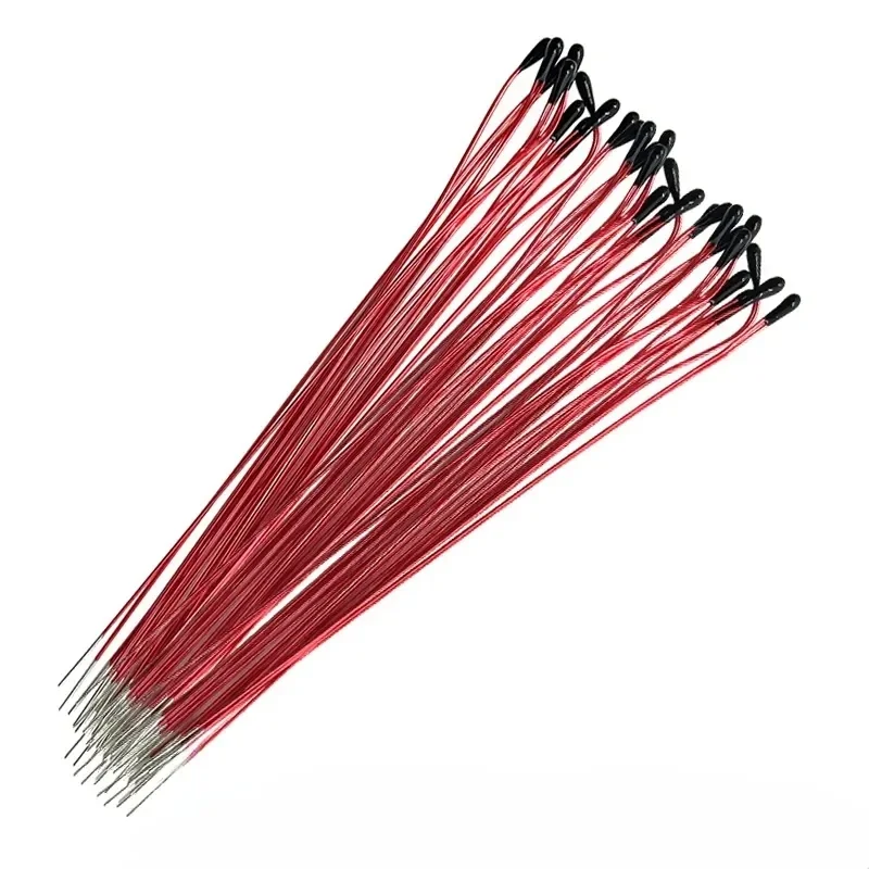 10PCS High Precision NTC Thermistor MF52B 10K B3950 1% 6CM Temperature Probe for 3D Printer HVAC Temperature Control