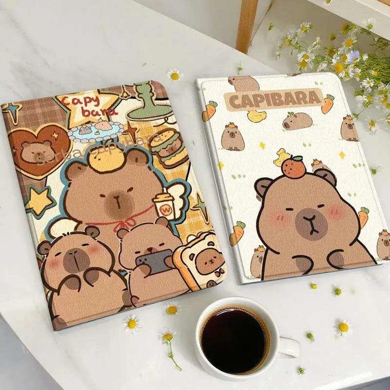 

Cartoon Capibala Anime Tablet Case For Samsung Galaxy Tab A A7 A8 A9 A11 S6 S11 Lite Plus 10.1 10.4 10.5 Inch