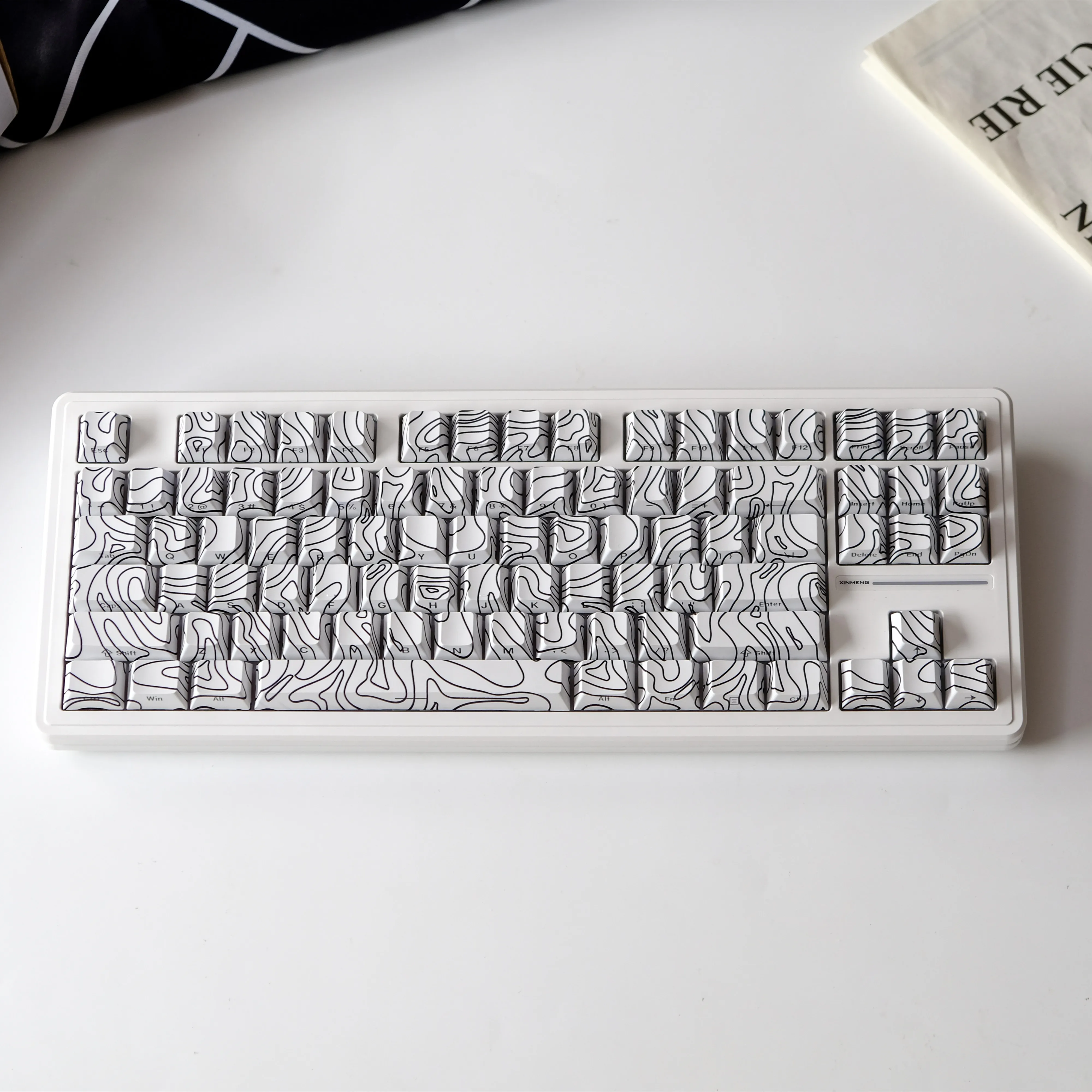 Imagem -03 - Teclas Topográficas Pbt Cereja Perfil Impressão Lateral Teclas Retroiluminadas Contorno Iso Layout Grande Conjunto de Teclas para Teclado Mecânico