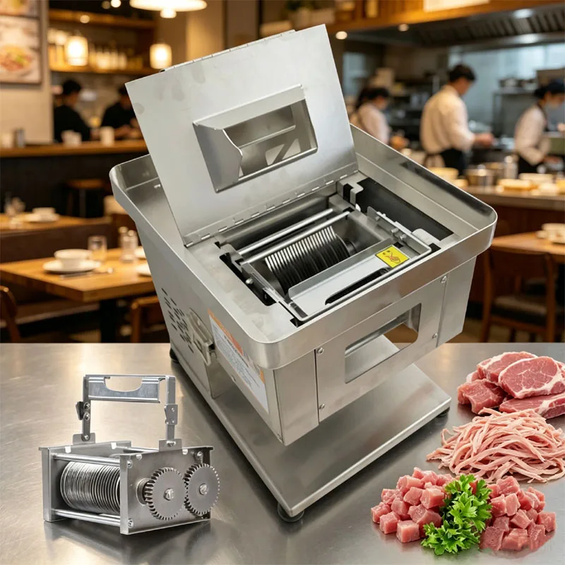 Commercial Meat Slicing Machine Vertical-type Meat Slicer Electric Meat Cutting Machine 550W Large Power Meat Mincer