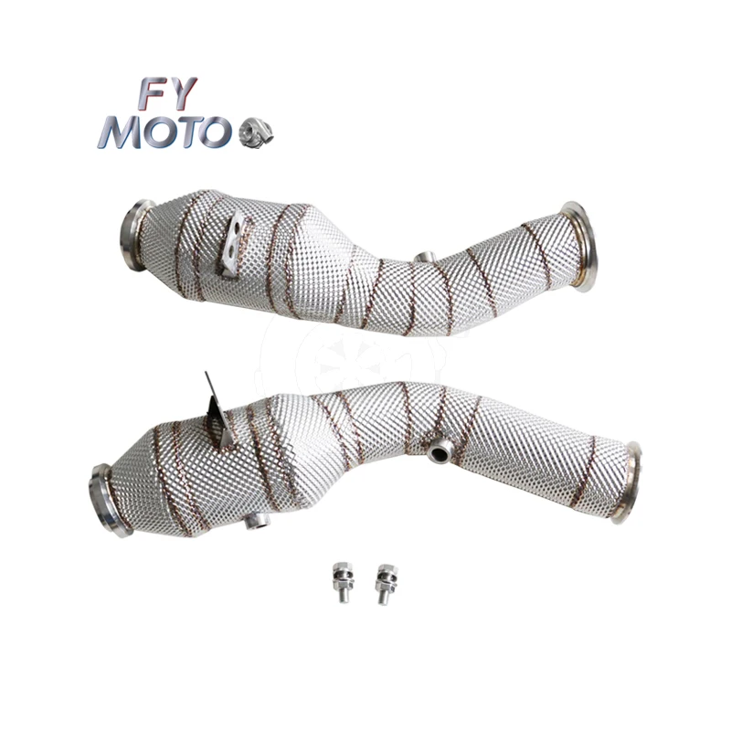 Exhaust Downpipe For Mercedes-Benz For C43 For E43 For  C400 For C450 For M276 Engine With Heat Shield LHD