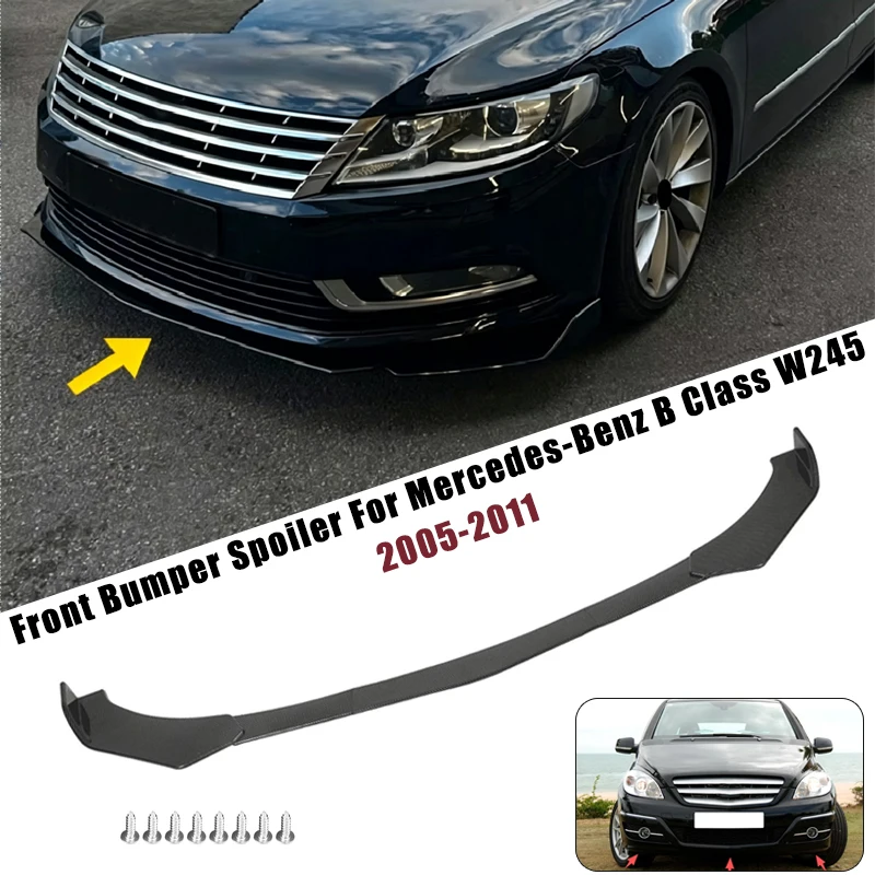 Sport Front Bumper Splitter Spoiler Lip For Mercedes-Benz B Class W245 2005-2011 5Pcs Adjustable Sectional Car Tuning Body Kit