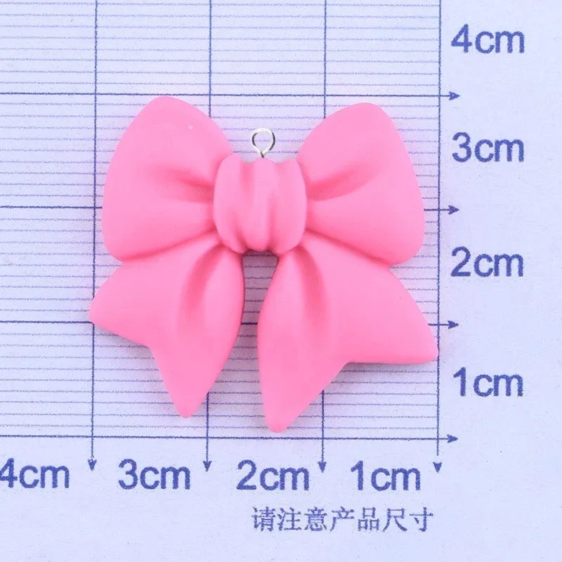 10pcs Kawaii Colorful Candy Color Bowknot Resin Charms for Jewelry Making DIY Handmade Pendants Keychain Earrings Accessories