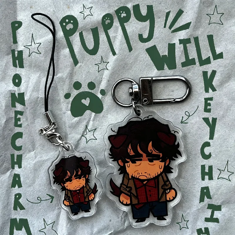 Llavero y Colgante para Teléfono de Acrílico con Diseño de Puppy Will Graham / Llavero de Acrílico con Diseño de Anime para Fans / Idea de Regalo Única