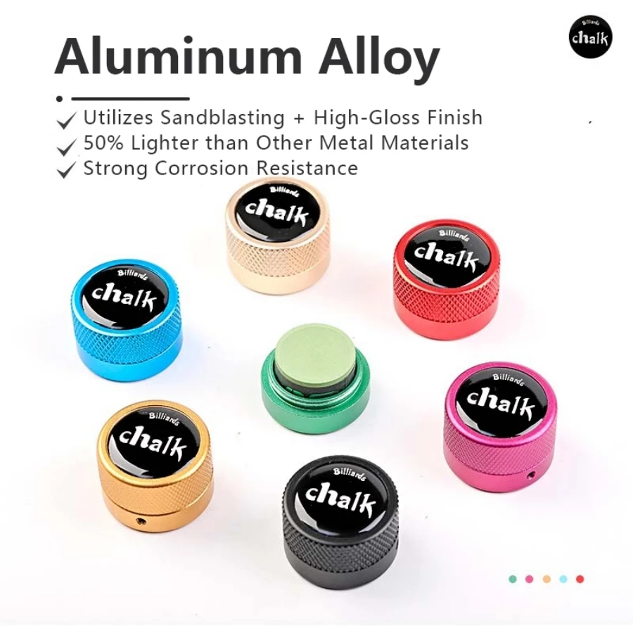 1pc porta gesso per piscina strumento pratico a forma rotonda accessori da biliardo mini custodia magnetica con punta di gesso contenitore scatola rotonda Billia