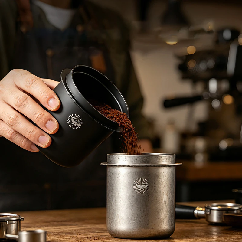 CAFE DE KONA Coffee Dosing Cup 170ml Black/Silver Two Colors Optional,304 Stainless Steel Material, Multi-Use & Right On Target