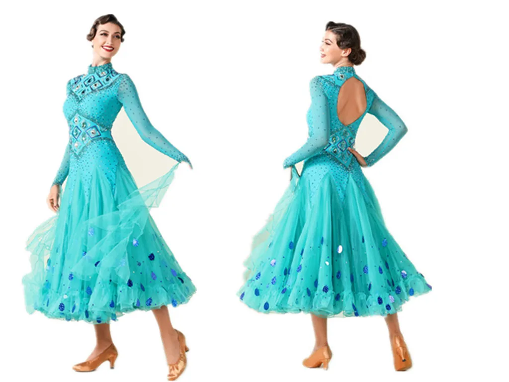 

WHYNOT DANCE Customized Ballroom Waltz Flamenco Dance Costume Competition modern Dress Fast shipping