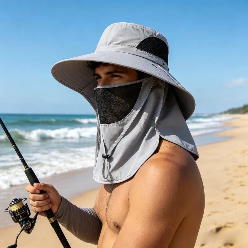 Full package sunscreen cap, neck protection, face protection, breathable and UV protection, special for outdoor fishing