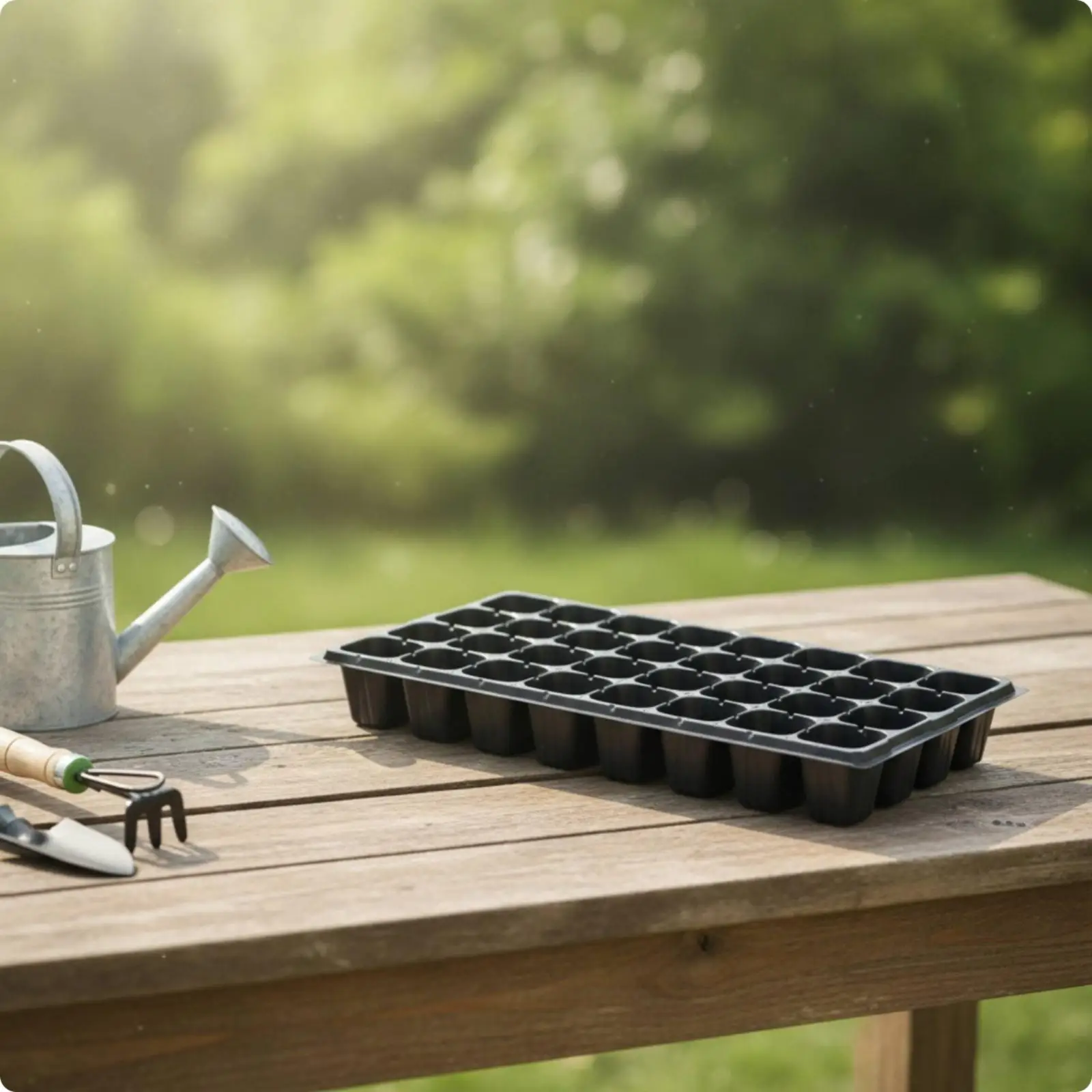 10 Pieces Seedling Tray Rectangular Starting Tray for Growers, Gardeners, Greenhouse, Balcony