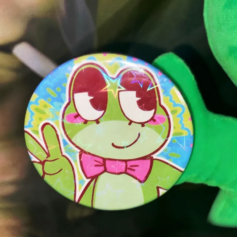 2.25 Inch The Circus Pins Ribbit Jax Kaufmo Glitter Badge Brooches Anime Cosplay Accessories Cartoon Pins Gift for Fans