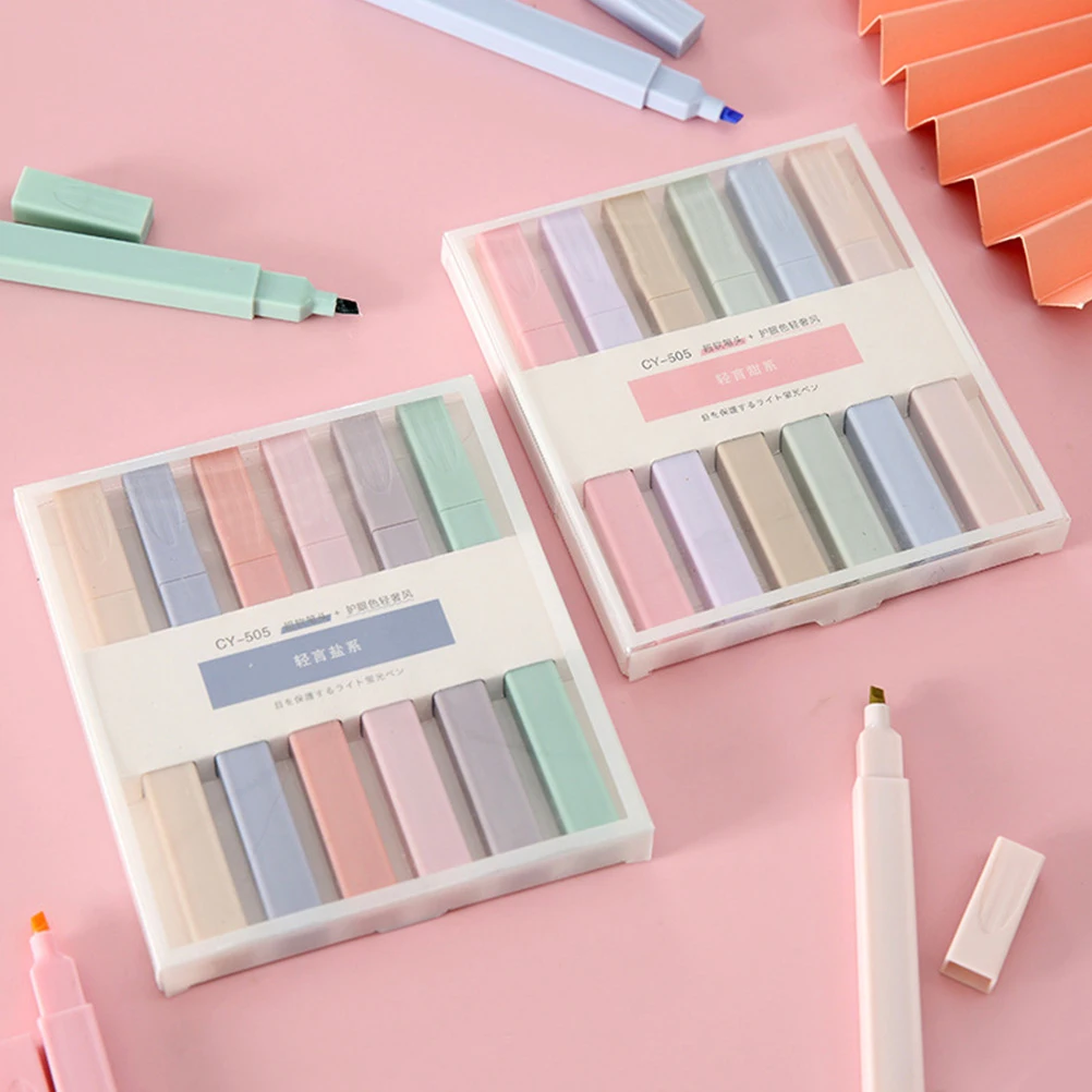 

12 Pcs Highlighter Portable Highlighters Coloring Pens Style Pocket Liquid Plastic Office Supplies Journal Markers