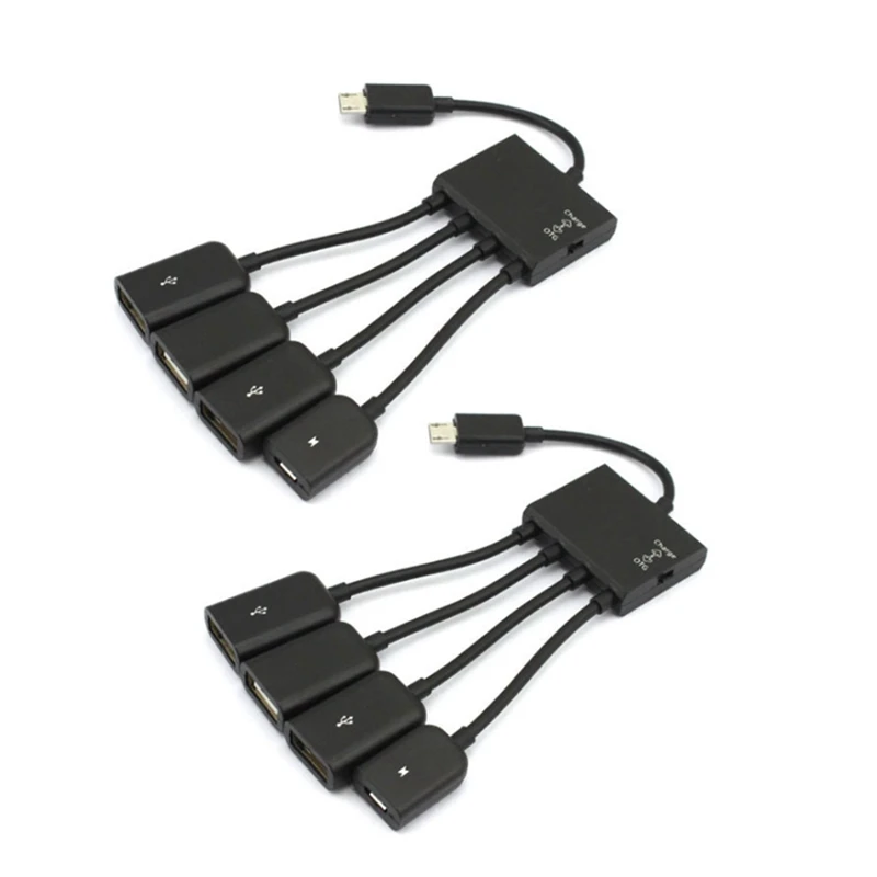 

2 Pcs 4 Port Connector Spliter Adapter For Android Tablet Computer PC Power Charging