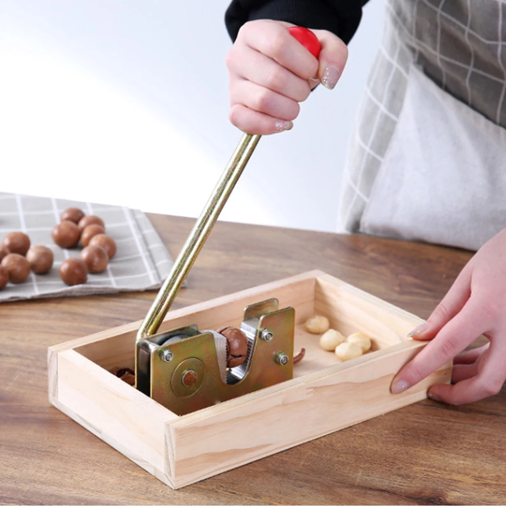 Metal With Handle Portable Nut Cracker Rustproof Peeling Machine Kitchen Macadamia Opener Durable Tongs Walnut Tool Multipurpose