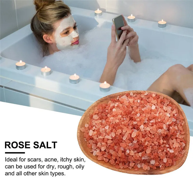 250g Himalayan Salt Red Salt Pakistan Rose Salt bath salt spa bath salts body flower bath salts body scrub himalayan salt rock