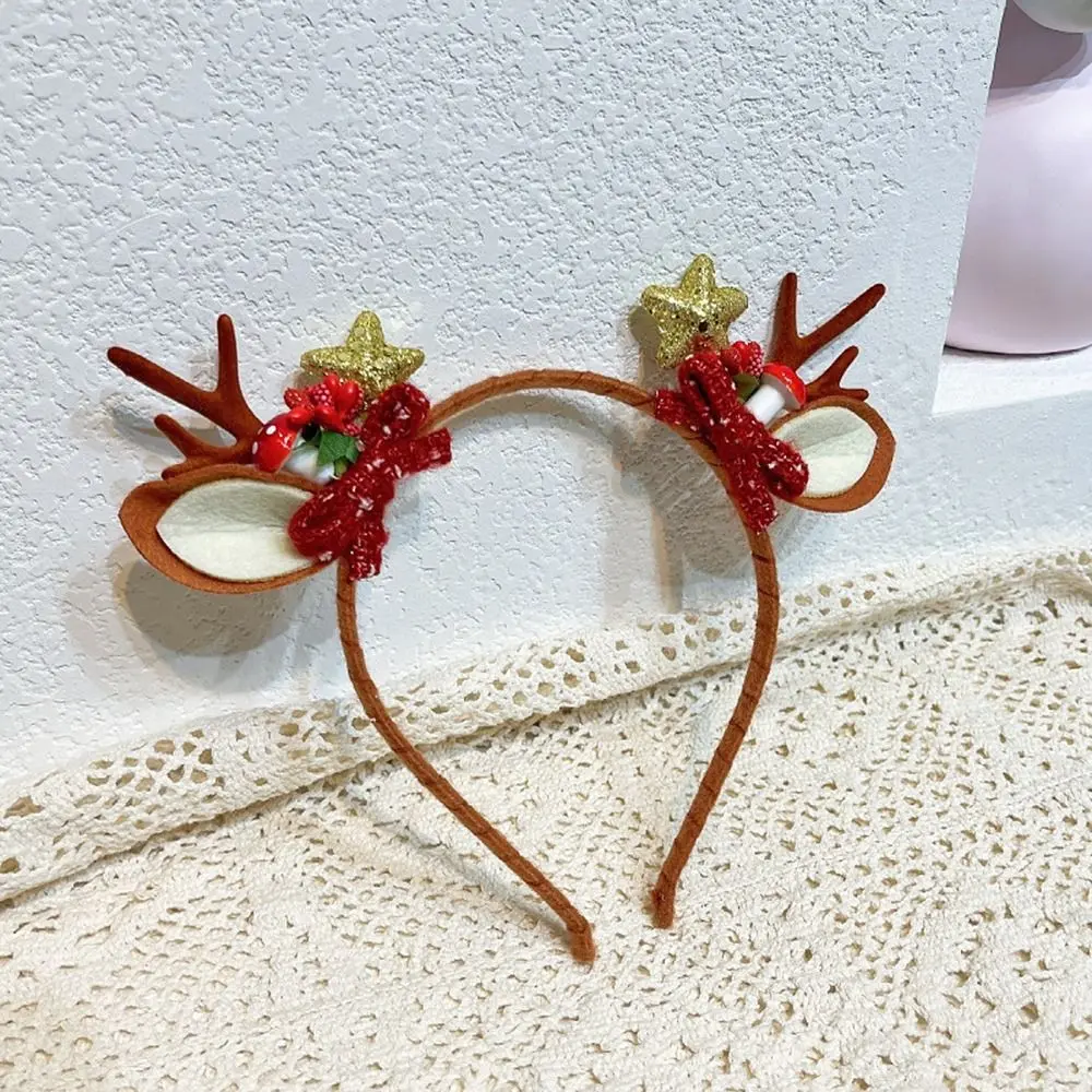 

Merry Christmas Decor Mushroom Deer Horn Barrette Gifts Children Hair Clip Christmas Headwear Antler Hairpin Elk Hair Hoop