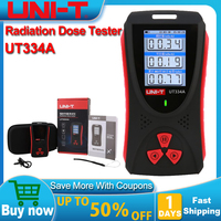 UNI-T UT334A Electromagnetic Radiation Detector Geiger Counter X β γ Ray Electric Field Tester Excessive radiation Alarm Meter