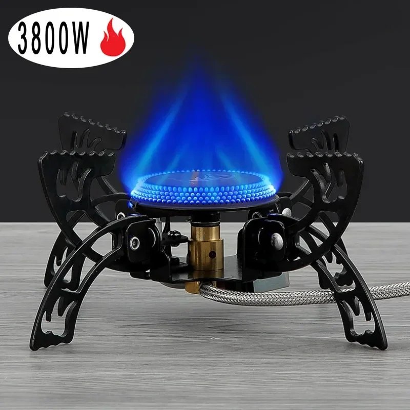 

Strong Firepower Camping Stove Portable Tourist Gas Burner Foldable Outdoor Gas Stove Hiking Picnic Barbecue Cooking Cookware