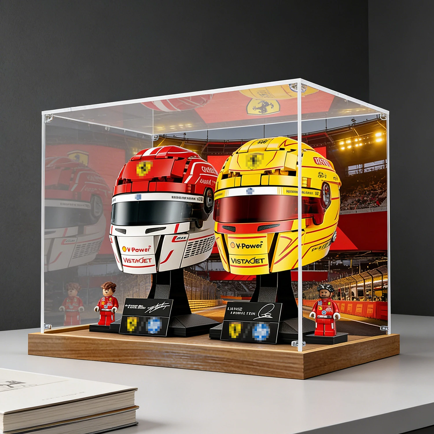 Acrylic Dustproof Display Box for   Team Helmet 43014 43022 Transparent Clear Case Showbox Collectible Storage
