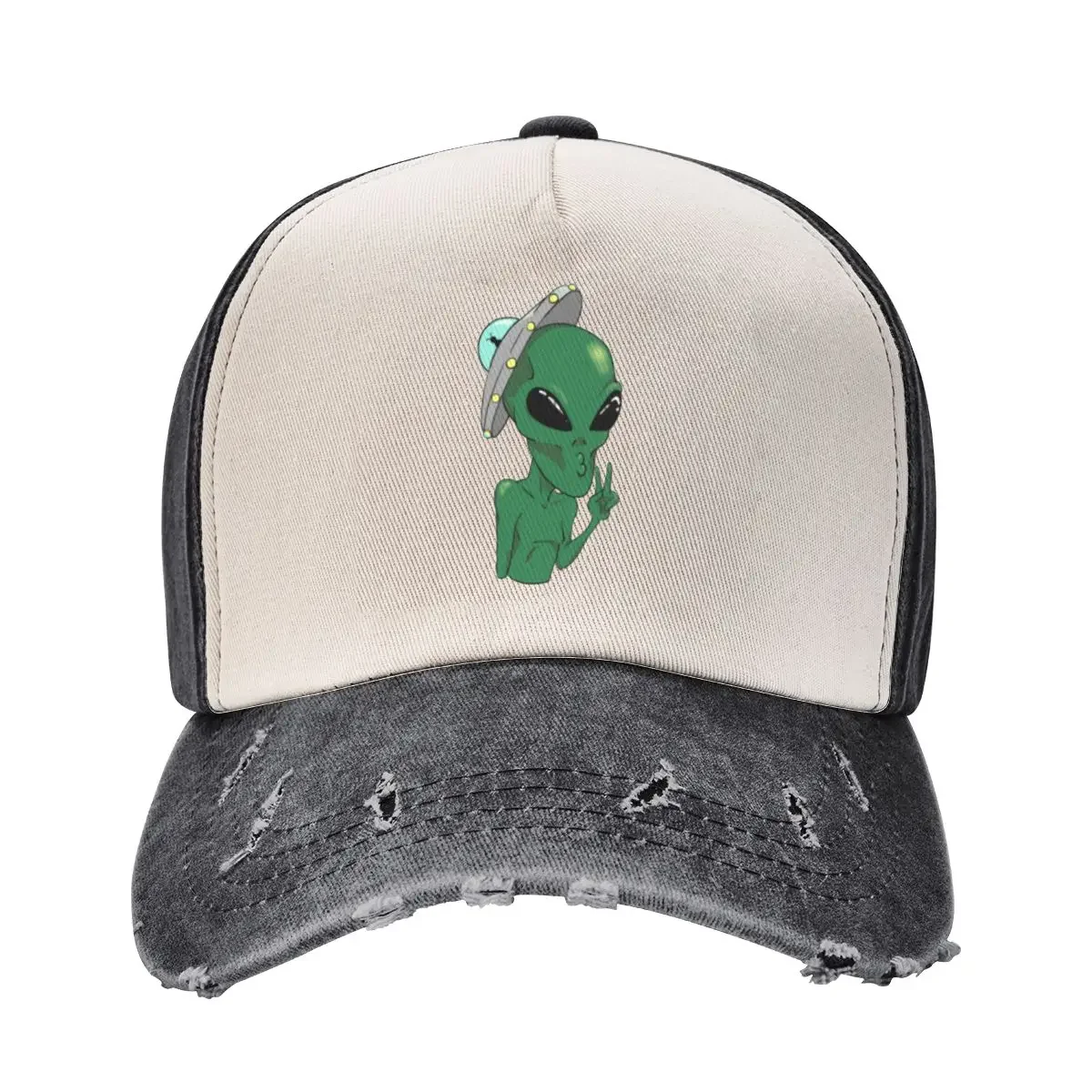 Alien making the peace sign Baseball Cap Anime Fashion Beach New Hat Gentleman Hat For Men Women's