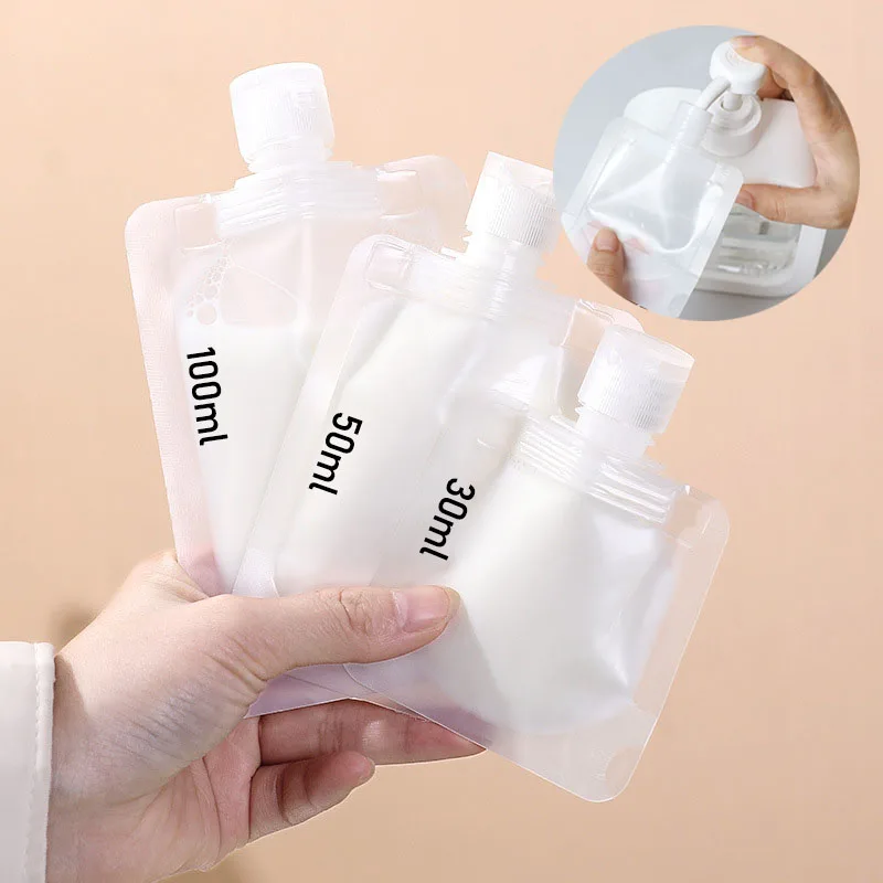 30ml/50ml/100ml 5 Stück Nachfüllbare Reiseflaschen Leere Kosmetik-Reiseflaschen Behälter Flüssigkeits-Kosmetik-Aufbewahrungsbeutel FZP02