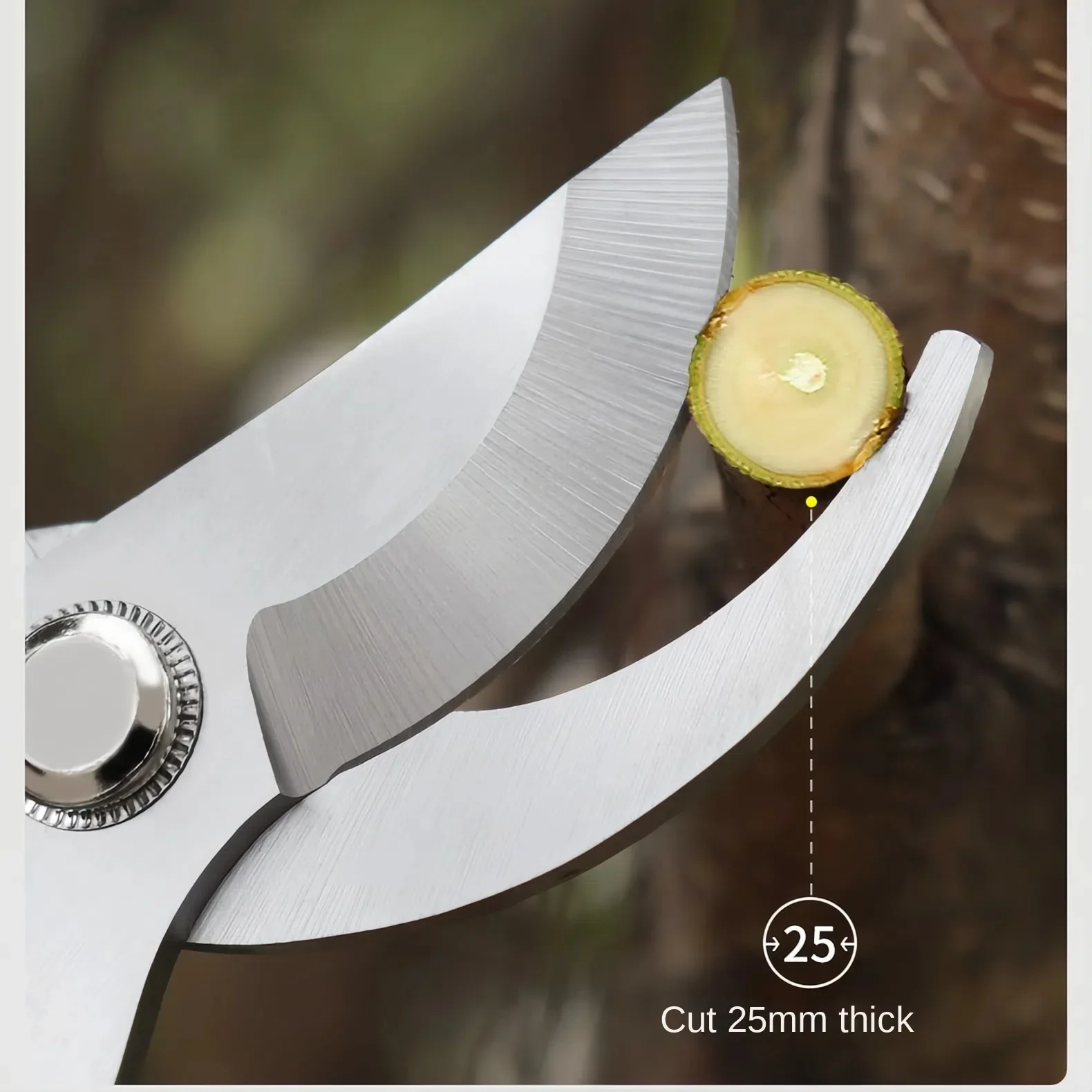 Professional Garden Pruning Shears with SK-5 Steel Blades - Heavy-Duty, Effortless Cutting for Large Fruit Tree Branches