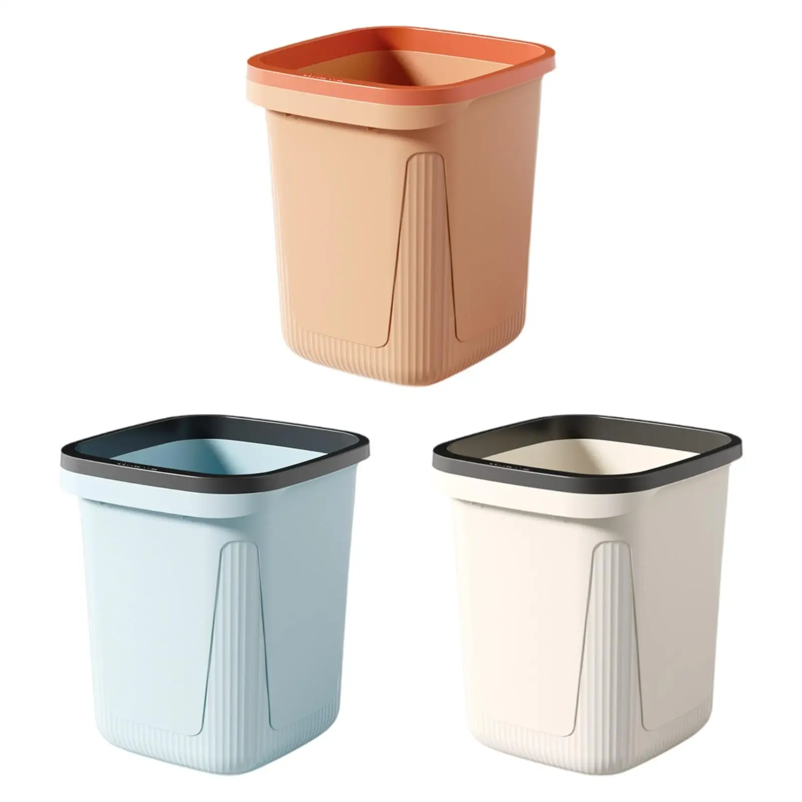 Trash Can Waste Bin Large Capacity Decorative Paper Basket Wastebasket Garbage Can for Home Laundry Room Bathroom Indoor Dorm