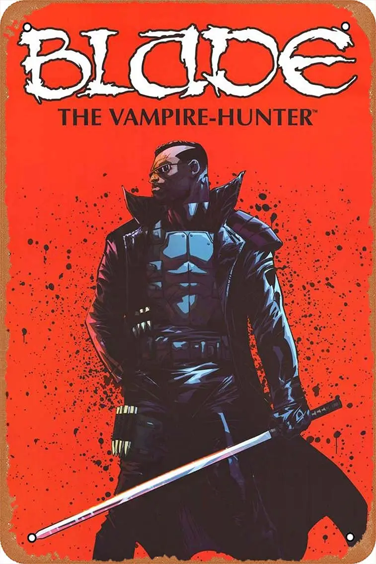 Comics and Toons Metal Posters Blade Vampire Hunter Comic Tin Metal Sign 8