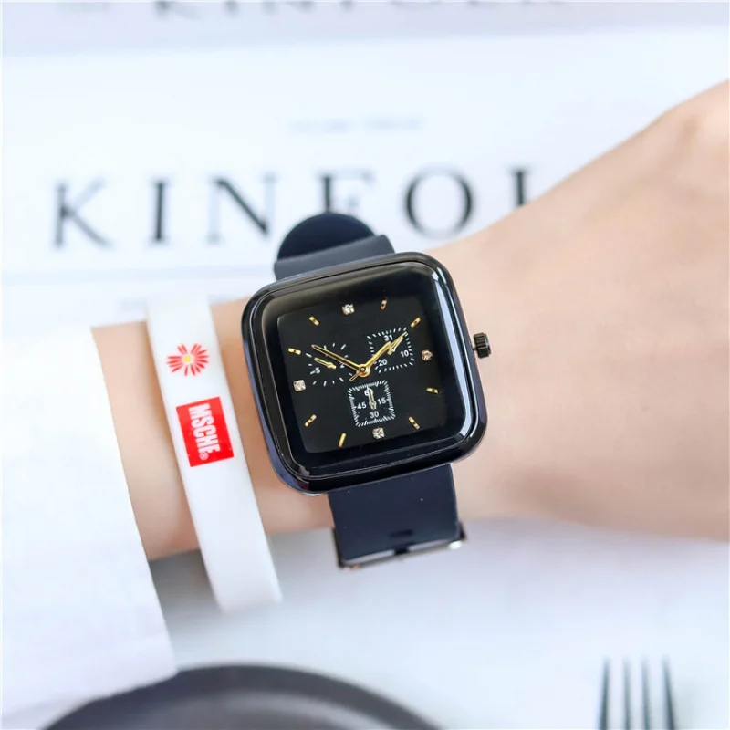 Reloj de moda juvenil para hombre, estudiante de secundaria, reloj de decoración mecánica, tendencia de personalidad, reloj de cuarzo con Esfera Grande para mujer