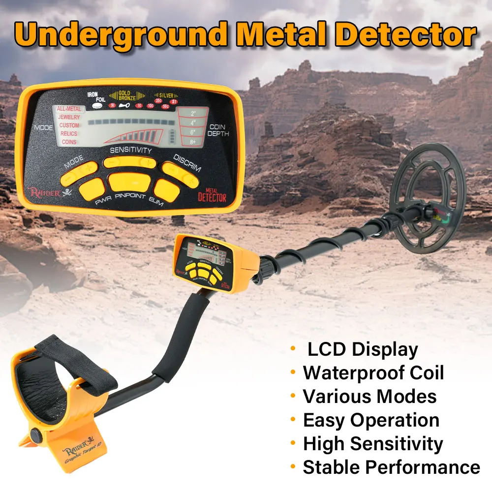 Professional MD6250 Metal Detector High Performance Underground Metal Detector Hunter Underwater Detect All Metal Jewelry Coins