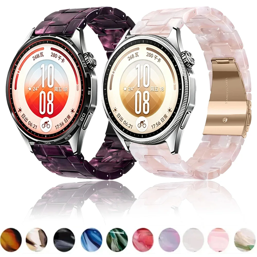 20mm 22mm Resin Strap For Huawei Watch 5 GT7-6-5-4 46mm Fashion Band Wristband Huawei Watch GT7-6 Pro Amazfit Bip 6 5/Active 3 2