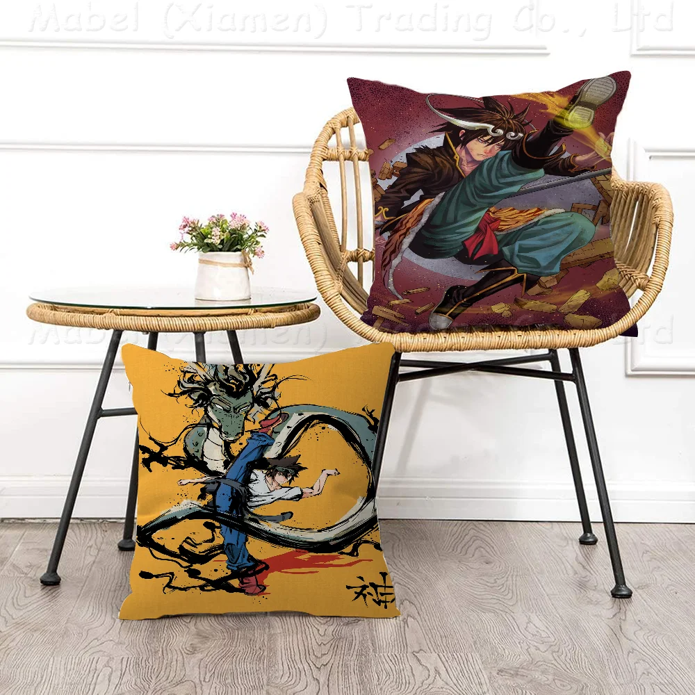 

God Of H-high S-school Stitch Lucky Dragon Pillow Cover Sofa Cushion Cover Home Room Decoration Children Gift