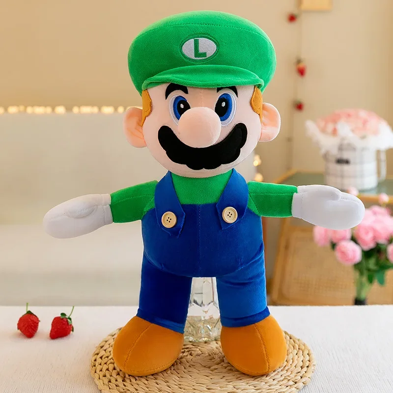 Hot 80 cm Grote Maat Super Marios Bros Knuffel Game Anime Luigi Pluche Pop Leuke Knuffels Gevulde Poppen Kinderen verjaardagscadeau