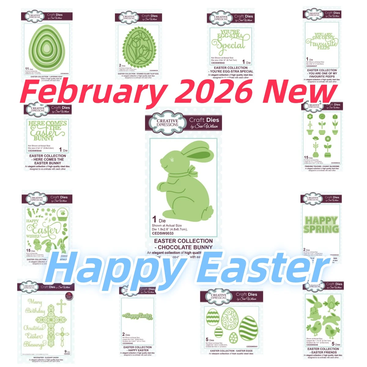 Easter Stained Glass Tulip Egg Bunny Blossoms Cross Spring Metal Cutting Dies for DIY Making Card Scrapbook February 2026 New