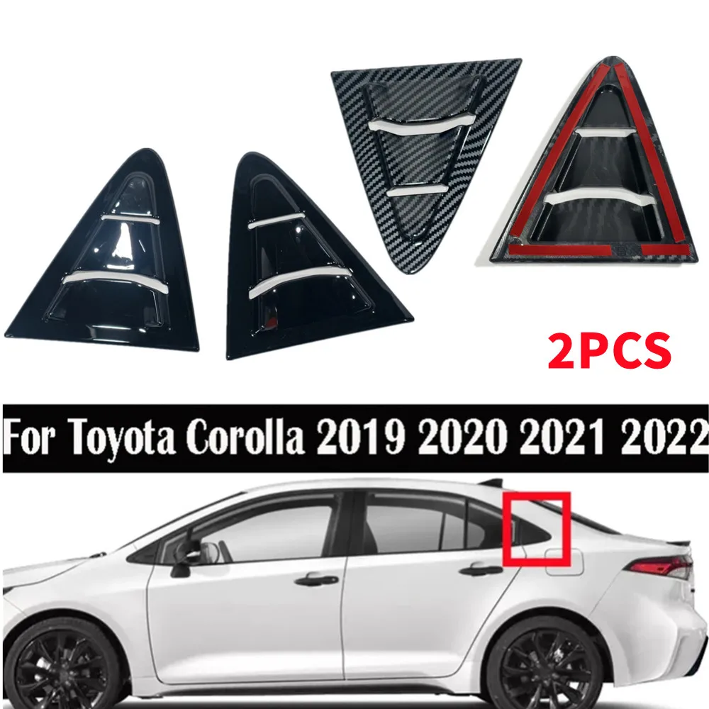 For Toyota Corolla Sedan 2019 2020 2021 2022 2023 Car Rear Window Louver Shutter Cover Scoop Side Vent Trim Windshield Cover