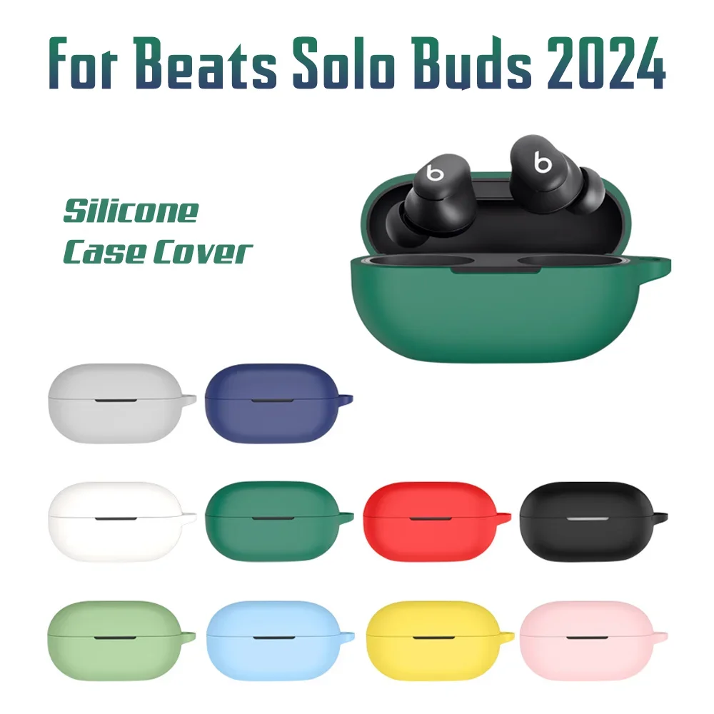 

Silicone Case Cover Suitable for 2024 Beats Solo Buds Wireless Earbuds Accessories, Soft Protective Solid color minimalist Case