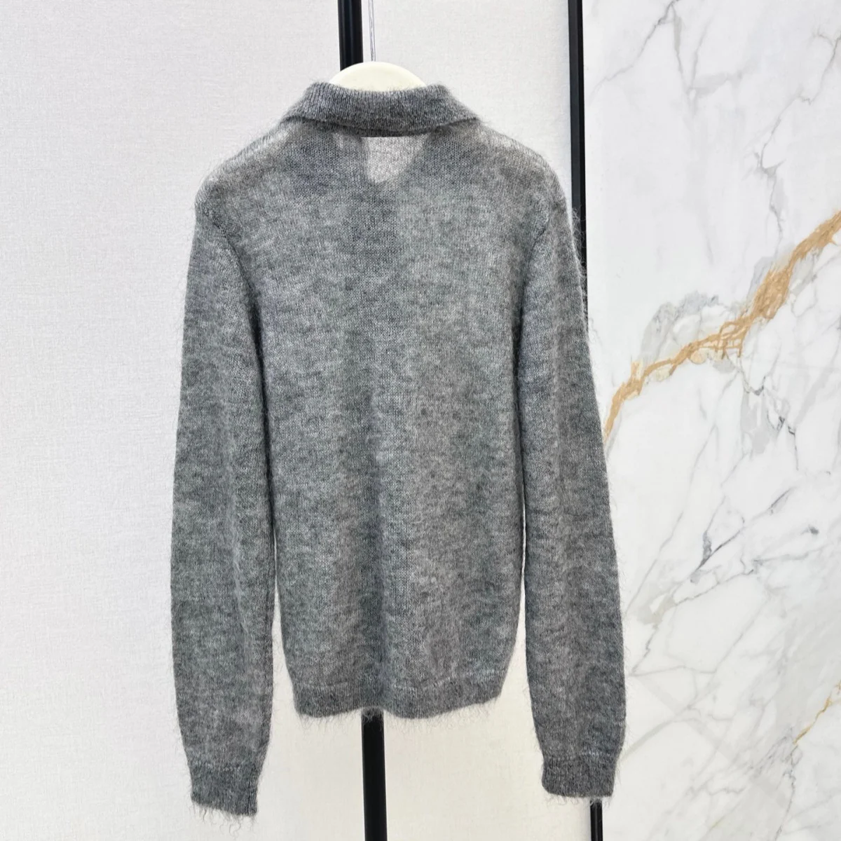 2026 high-quality women's clothing lazy style slightly transparent loose long sleeved early autumn atmosphere top--26919110