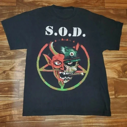 S. o. D.ストームトルーパー男性と女性のための万能Tシャツ、ツアーロックバンド、カジュアルストリートウェア、トレンディな毎日夏