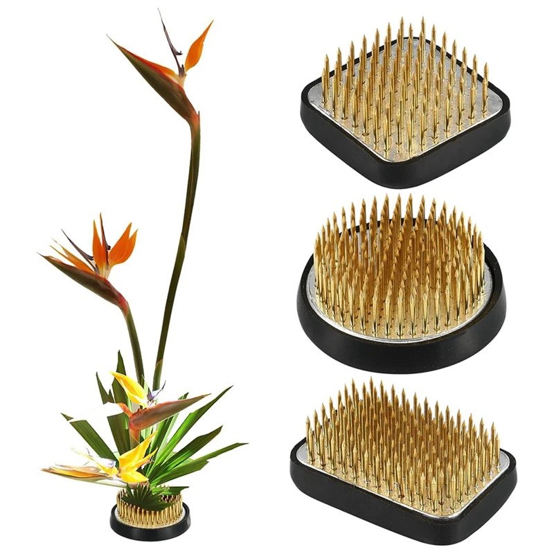 3PCS Japanese Ikebana Flower Frogs For Flower Arrangement, Kenzan Kit JP Flower Arrangement Replacement Parts Supplies