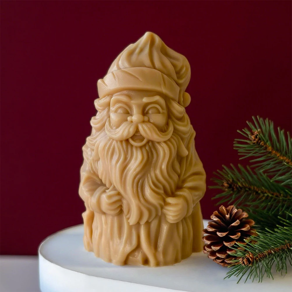 Santa Claus Silicone  Santa Claus Candle Silicone Molds Resin Casting Mould for DIY Candle Making Polymer Clay Craft Plaster