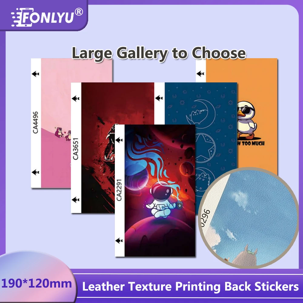 

Fonlyu кожаная текстура печать мультфильм аниме узор задняя наклейка кожа для мобильного телефона защитная пленка для экрана машина для резки