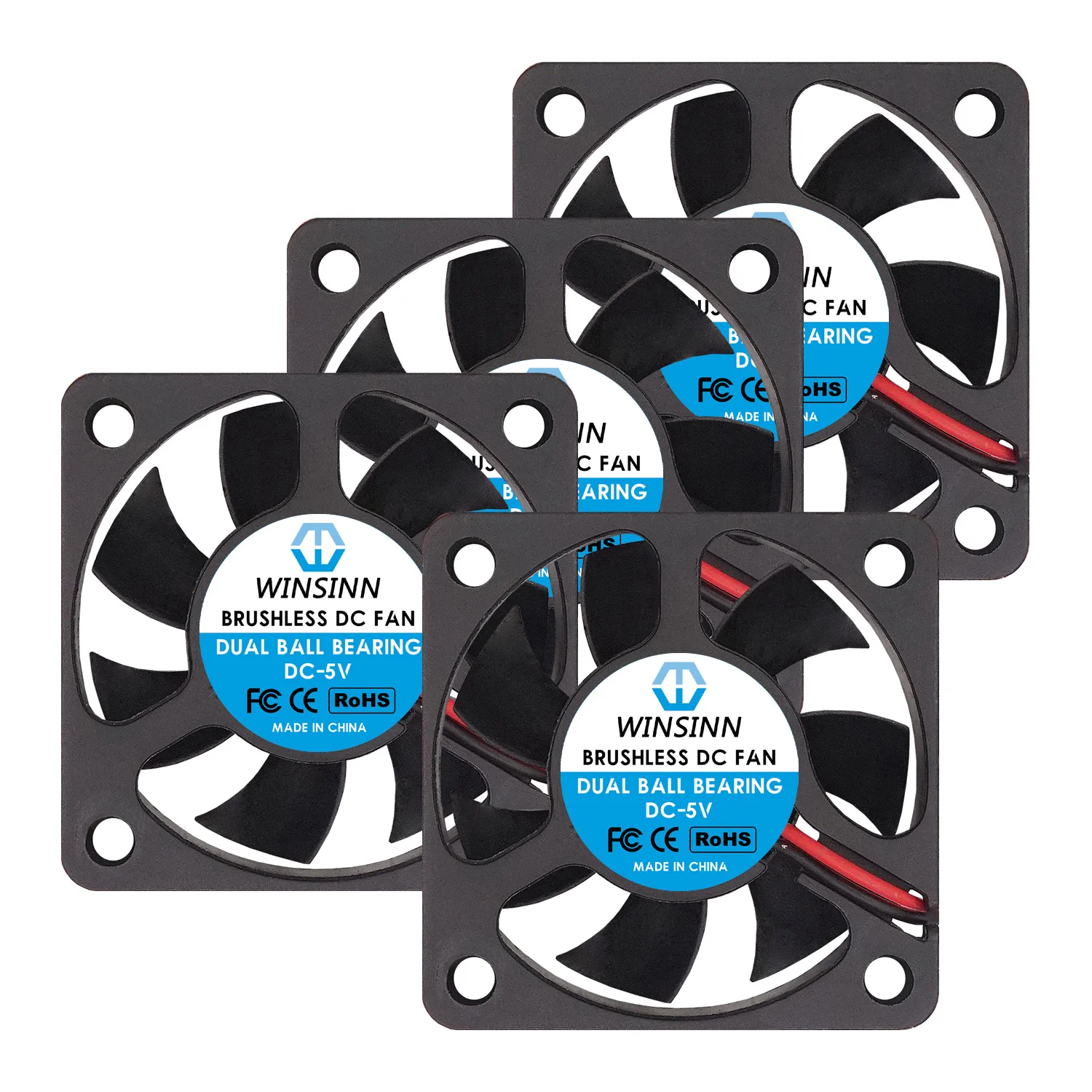 WINSINN 5015 50mm Fan DC 5V 12V 24V Sleeve / Dual Ball Bearing Brushless Cooling 50x15mm 2PIN