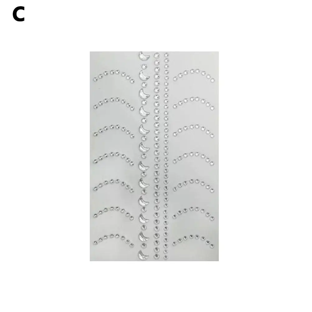 เกาหลี DIY Eyes Face Self กาวเพชรปลอมสติกเกอร์ Art Beauty Jewels TATTOO Festival Decor สติกเกอร์ Body เพชรอุณหภูมิ X0z0
