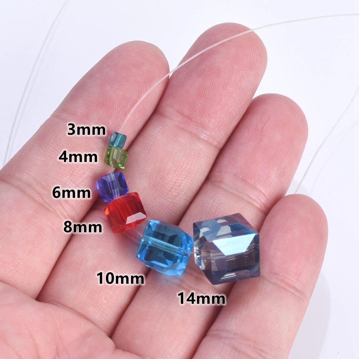 3mm 4mm 6mm 8mm 10mm Cube Square Faceted Czech Crystal Glass Loose Crafts Beads Wholesale Lot for Jewelry Making DIY Part 1