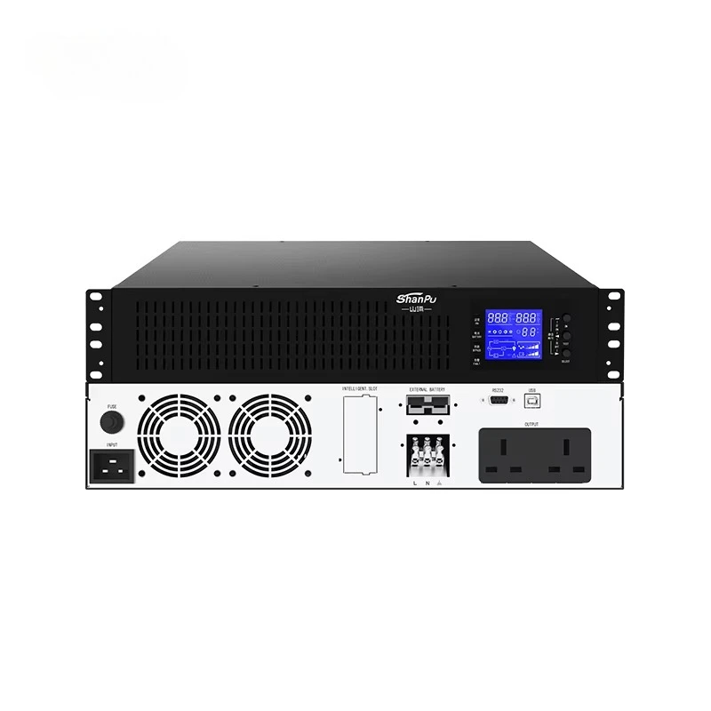 3KVA 온라인 랙 장착형 UPS 960WH 단상 내장 리튬 배터리 순수 사인파 110V/220V UPS 전원 공급 장치