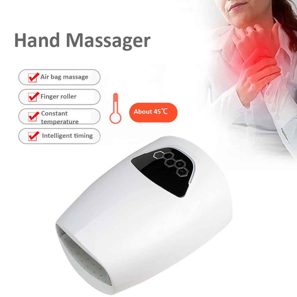 

Electric Hand Massager with Air Compression Heat Cordless Palm Finger Massage Machine for Arthritis Finger Numbness Pain Relieve