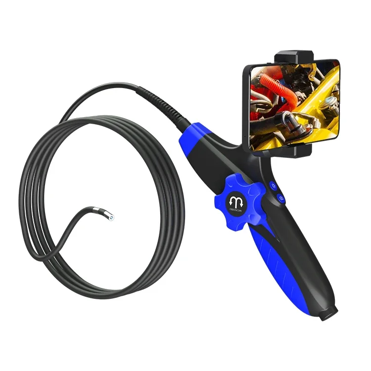 Wireless WiFi Industrial Endoscope 360 Degree Rotating Camera Articulating Borescope For Phone