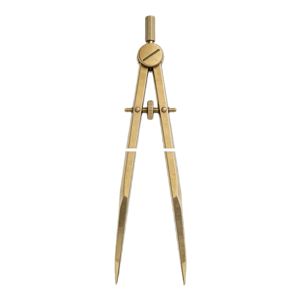 Rust resistant 168mm solid brass straight divider for navigation architecture and For construction professionals